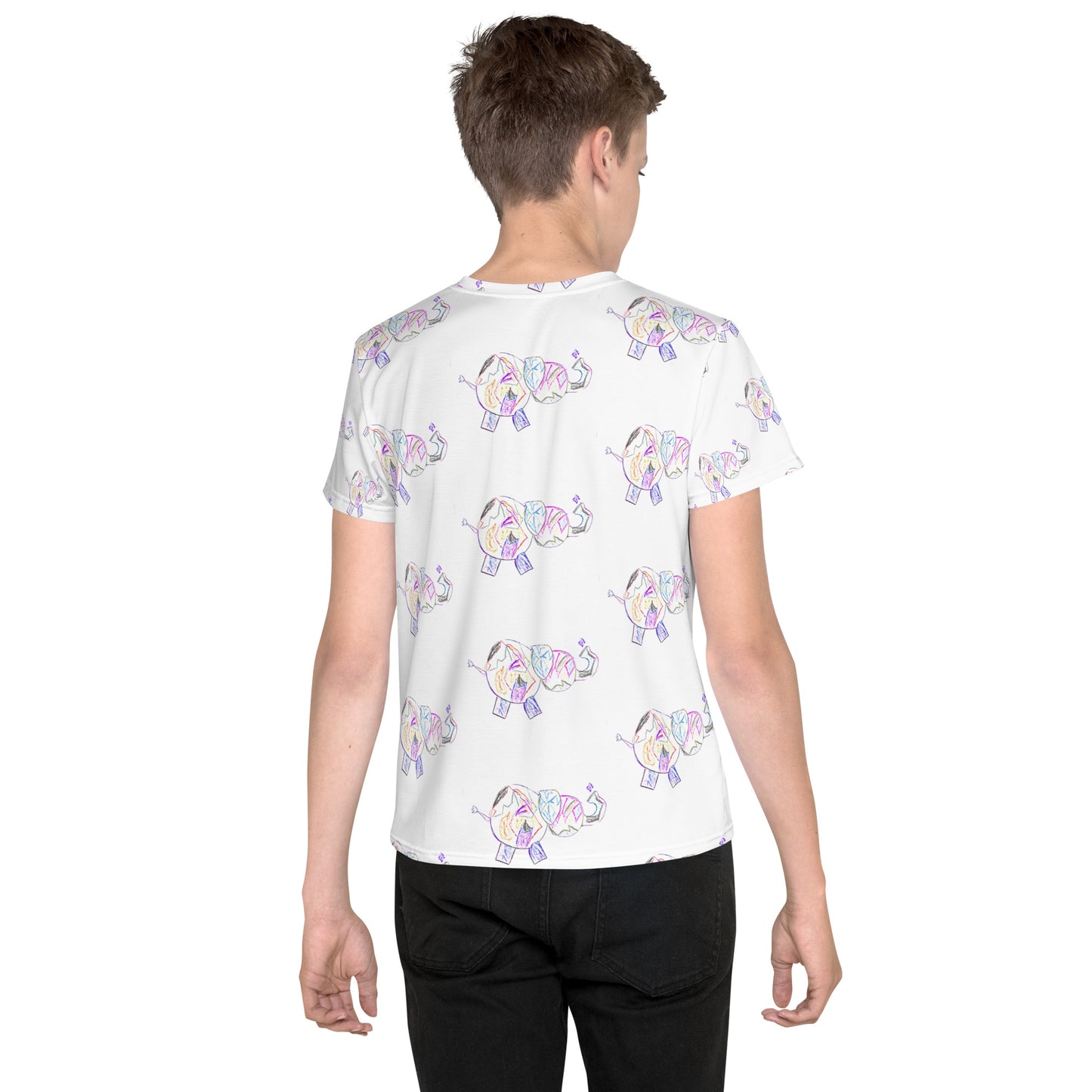 Your Custom Art in a Pattern A Youth Tee